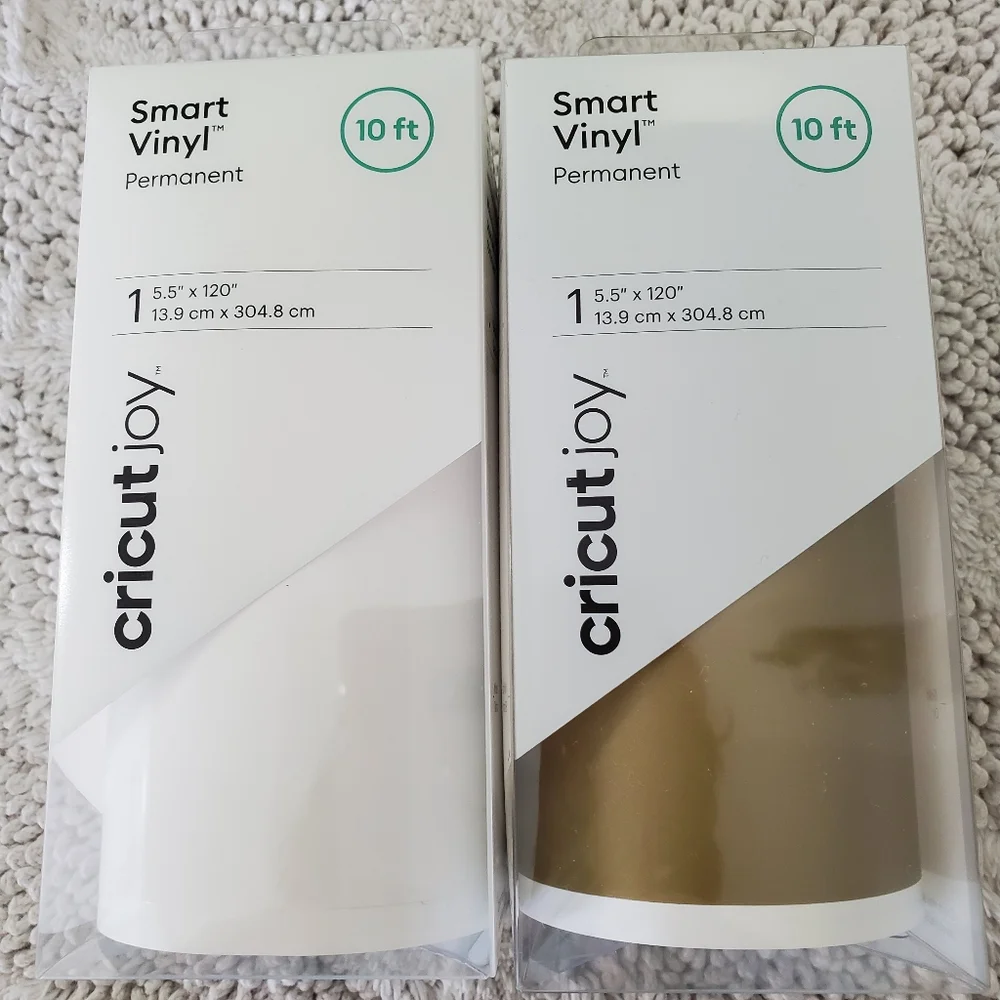NWT CRICUT JOY 2 ct. Smart Vinyl 10ft ea Glossy Permanent 5.5